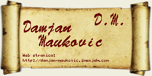 Damjan Mauković vizit kartica